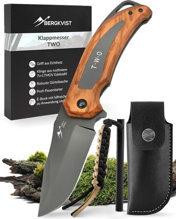 Гострий одноручний кишеньковий ніж для активного відпочинку та виживання з вогнетривкої сталі та поясним чохлом