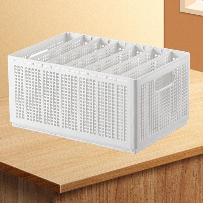 Коробка для зберігання штанів SIXRUN, розділена коробка для зберігання одягу, органайзер для шафи, ефективне сортування одягу для спальні, гардероб, складний органайзер для шафи (великий 7)