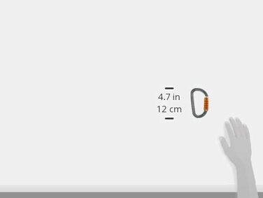 Карабін Delta розмір 8 мм планка один розмір сірий