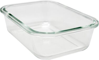 Скляна банка для зберігання продуктів Nerthus з бамбуковою кришкою, 1500 мл, боросилікатне скло, прозора