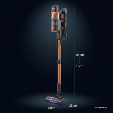 Акумуляторний пилосос Princess, 150 AirWatt, до 50 хв роботи, 339525, пурпурно-золотий