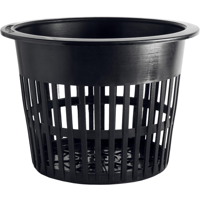 Круглі міцні сітчасті горщики CZ All Star з широкими краями Орхідеї Аквапоніка Гідропоніка Прорізна сітка 8 дюймів Садові сітчасті горщики CZ All Star - 5 чорних
