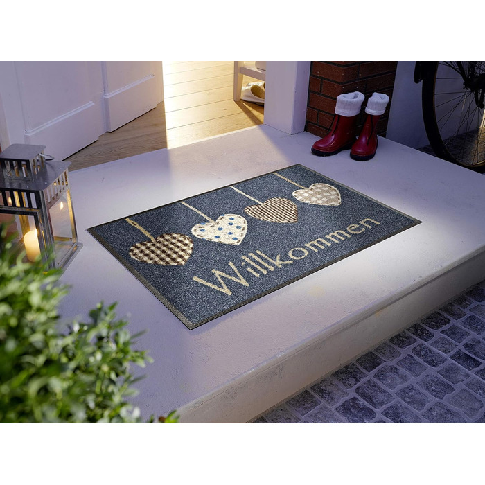 Килимок для дверей Cottage Hearts, що можна прати та сушити, 50 x 75 см, для використання всередині та зовні приміщень, можна прати, 50 x 75 см (прямокутний)