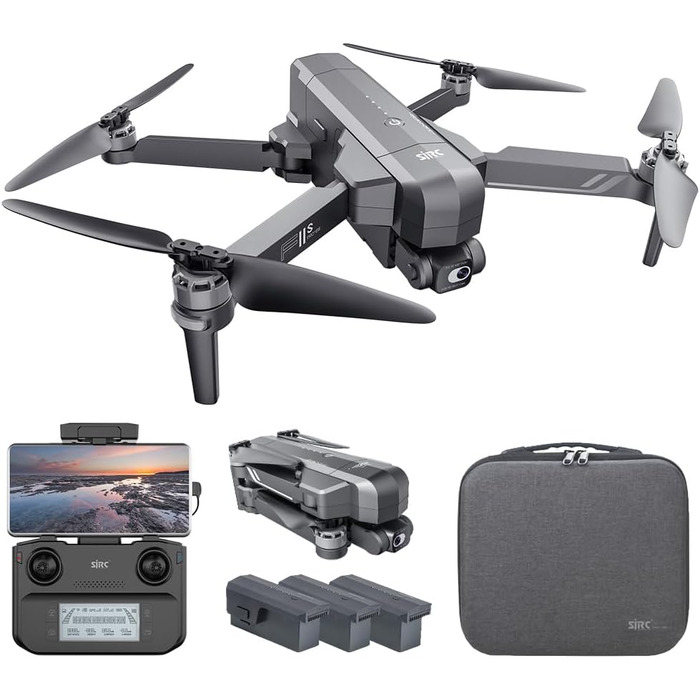 Дрон X-Verse SJRC F11S 4K PRO із камерами 4K HD EIS, відстань керування 6 км, 2-осьовий підвіс, професійний складаний квадрокоптер
