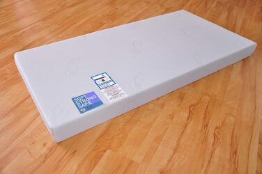 Дитяче ліжечко Marsell з висувною шухлядою з кришкою Дитяче ліжечко Ліжечко з матрацом з піни алое вера Зубчасті рейки, що регулюю