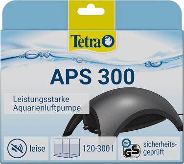 Повітряний насос для акваріума Tetra APS 300 - тихий діафрагмовий насос для акваріумів від 120 до 300 літрів, чорний