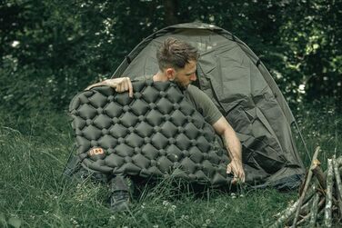 Двоспальний матрац 186x116 см Olive - Надлегкий складаний килимок для сну для кемпінгу, водонепроникна подушка для сидіння на вулиці, термокилимок для походів, двоспальний Olive