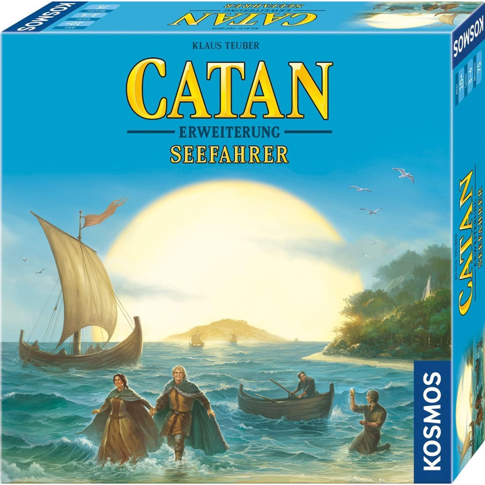 Моряки, розширення для CATAN - The Game, настільна гра для 3-4 гравців віком від 10 років, сімейна гра, грається тільки з базовою грою, Поселенці Катану CATAN Моряки, 682705 CATAN -