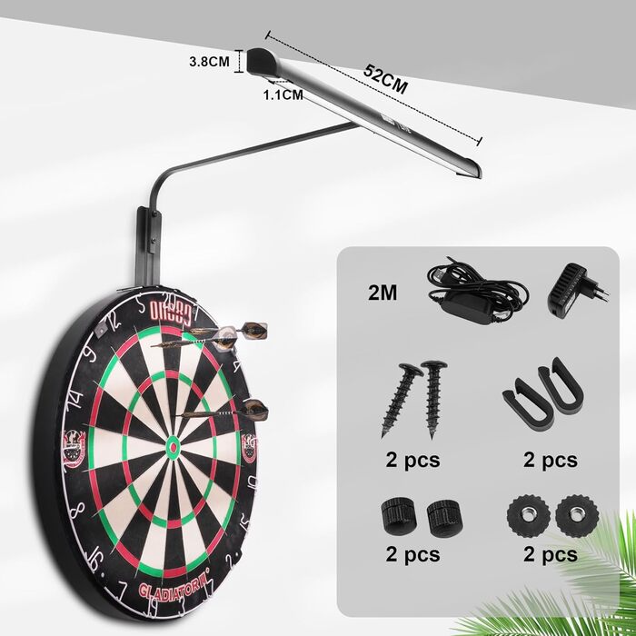 Підсвічування мішені для дартсу Світлодіодне освітлення Dart Illumina для коркової мішені для дартсу Електронна система освітлення мішені для дартсу Система освітлення мішені для дартсу з брендованим Small BASIC, 80