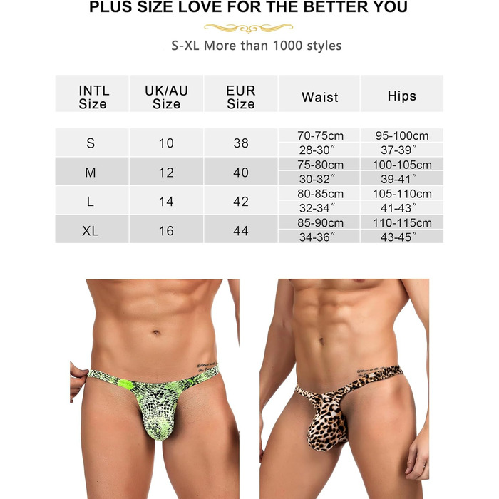 Чоловічі стрінги-танга ohyeahlady, еластичні, XL