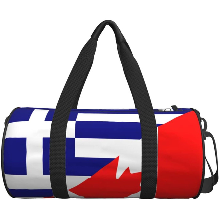 Дорожня сумка з прапорами Греції та Канади, спортивна сумка для йоги та коротких подорожей