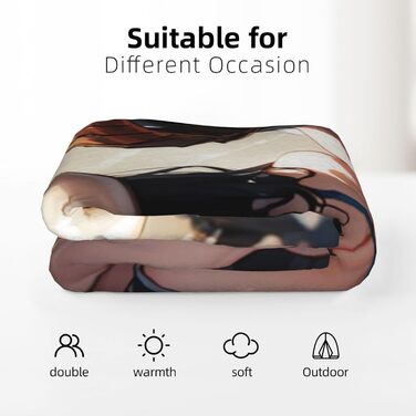 Аніме-ковдра, Albedo Ainz/Ooal Gown м&39яка, пухнаста, фланелева, плюшева, плед, ковдра, тепла, диванна, затишна, ковдра для сну, тип 4, 150x200 см