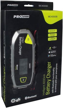 Мікропроцесорний зарядний пристрій Pro User 16636 Bluetooth 4A IBC 4000B, чорний IBC4000B