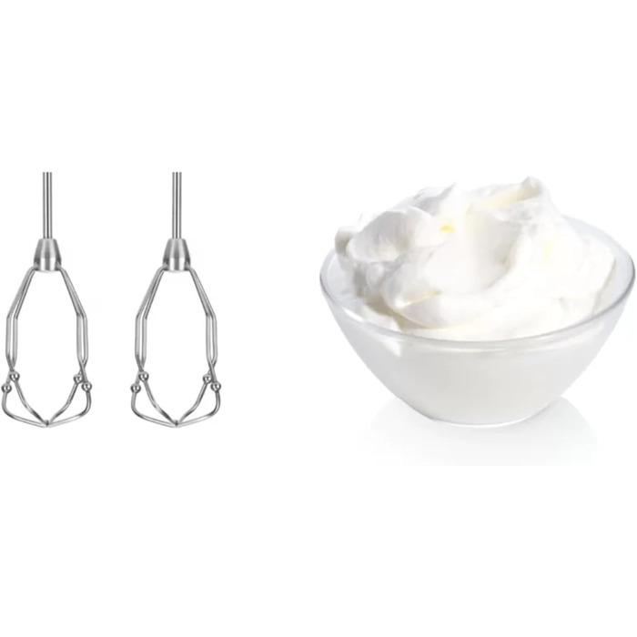 Ручний міксер Bosch Styline MFQ49300, 5 швидкостей, 2 віночки та гаки для тіста з нержавіючої сталі, спіральний кабель, 850 Вт, бі