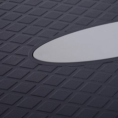 Степер HOMCOM Аеробний степер з 2 рівнями регулювання висоти 10-15 см, нековзний фітнес-степер, міні-степер для домашнього офісу, чорний сірий