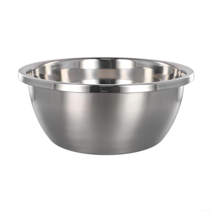 Набір мисок з нержавіючої сталі для приготування їжі, випікання, збивання яєць, приготування їжі, змішування салатів та безпечного зберігання з широким бортиком (32 см)