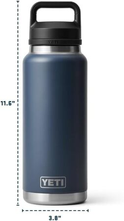 Пляшка YETI Rambler з кришкою Chug, чорна, 1 л (36 унцій)