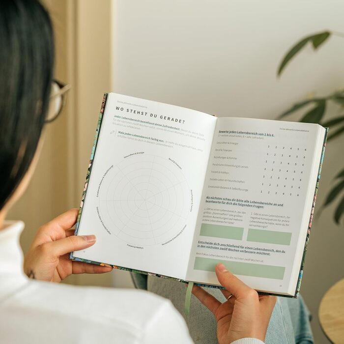 Щоденник успіху BACKWIND PLANNER - Ваш 12-тижневий щоденний планувальник для сталих змін з міні-звичками - Бездатований планувальник справ А5 - Щоденник - Тижневий планувальник - Квіткова обкладинка