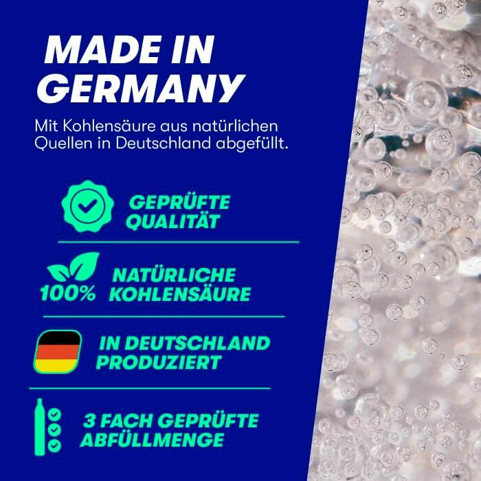 И Циліндр Sodalivery CO2 425 г/60 л балон з вуглекислим газом включаючи 4 заправки або зворотний депозит підходить для Sodastream Crystal, Crystal 2.0 Sodapop, Aarke, Philips Зроблено в Німеччині, 4 шт.