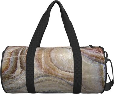 Сумка-реізеташ Onyx Stone, кругла, великої місткості, легка та міцна, ідеальний подарунок для походів, відпустки, ділових поїздок та іншого, камінь Onyx, блідо-блакитний колір, універсальний розмір