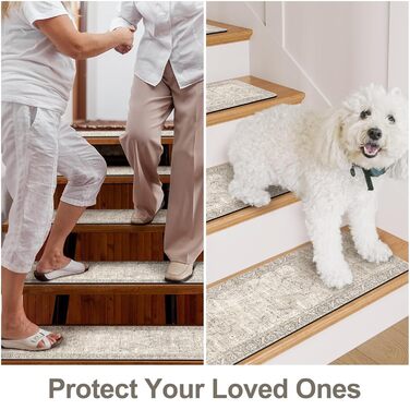 Доріжка для сходів Tiveney, нековзка, 20,3 x 76,2 см, гумова основа, килимки для дерев&39яних сходинок, килимок для безпеки сходів, що миється, хакі, сходинки для дітей, собак старшого віку, 15 шт. 8&39 x 30&39 хакі 15