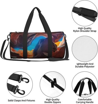 Спортивна сумка для подорожей Антилопа Каньйон, чорна, універсальний розмір