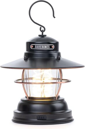 Ліхтар Barebones Outpost - вінтажний вуличний ліхтар зі спіральним шнуром у стилі Едісона, 3 варіанти живлення, водонепроникний ліхтар для кемпінгу, патіо та саду (батарейки не входять до комплекту), антична бронза