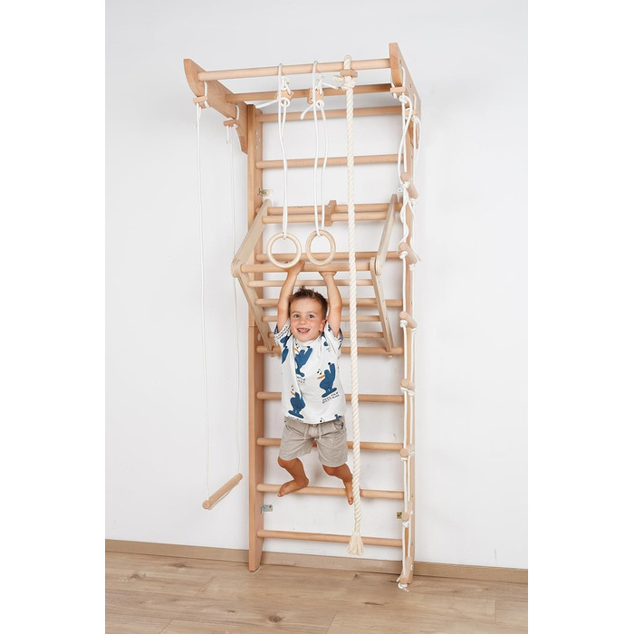 Дерев&39яна скелелазка Крита стінка для скелелазіння для дітей - стінка з 4 сходинками по 220 сходинок та гімнастична стінка для дитячих кімнат, стінка для скелелазіння, дерев&39яна вежа для скелелазіння