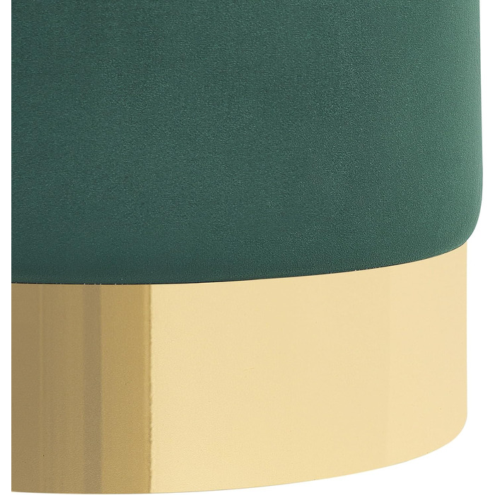 Пуф Beliani з круглою м&39якою оббивкою з зеленого оксамиту, пуф у стилі модерн, бароко, Софія