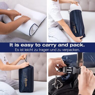 Ергономічна дитяча подушка 50x32 Oeko-Tex Memory Foam Flat дитяча подушка для дітей та малюків від 2 років (50 x 32 x 6 см)