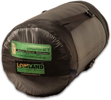 Пуховий спальний мішок Lowland Outdoor Companion NC 2, синій, 220x80 см одномісний