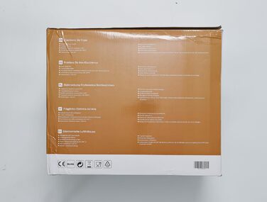 Аерофритюрниця 7L XXL, фритюрниця 1900 Вт, 7 програм, тримайте тепло, 20 рецептів, без олії, для 6-10 осіб, фритюрниця з цифровим світлодіодним сенсорним екраном, чорна