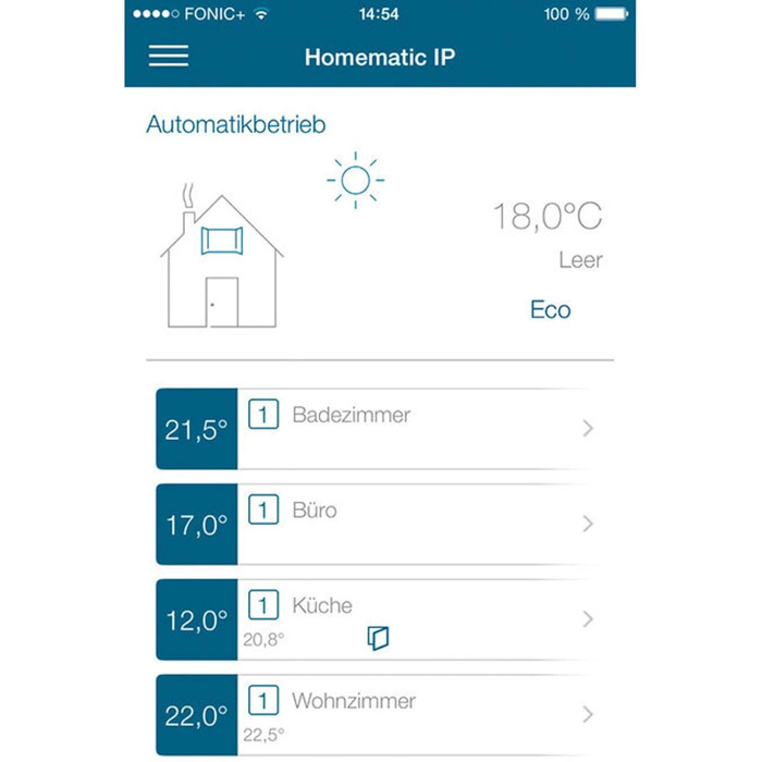 Радіаторний термостат Homematic IP Smart Home, цифровий термостат, опалення, опалювальний термостат, керування через додаток, Alexa та Google Assistant, легке встановлення, енергозбереження, 140280A0