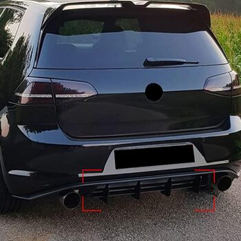 Спойлер дифузора для губ заднього бампера ABS для V W Golf 7 GTI, протектор губного спойлера ABS