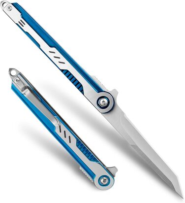 Одноручний ніж IKORES, складаний ніж зі шкіряним чохлом і кишеньковою кліпсою, одноручний ніж з лезом з нержавіючої сталі, для чол