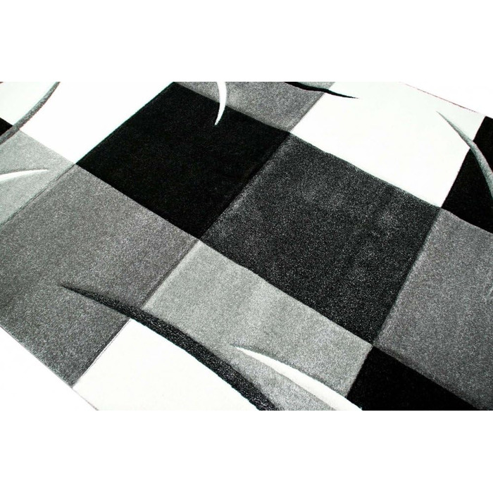 Дизайнерський килим CARPETIA килим для вітальні в клітинку сірий кремовий чорний розмір 200 x 290 см 200 x 290 см сірий кремовий ч