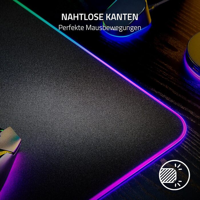 Гібридний ігровий килимок для миші з Razer Chroma RGB (гібридний килимок для миші, 19 зон підсвічування RGB, формат XL, нековзна н