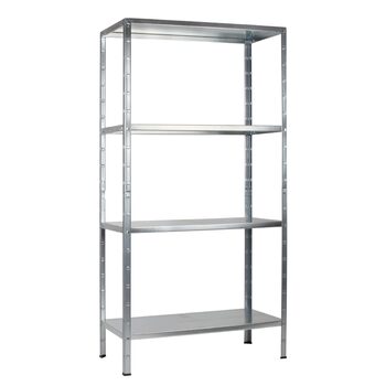 Система стелажів SCHULTE з 4 полицями PowerMAX, вантажопідйомність 70 кг, 200x100x50 см (ВxШxГ), оцинкована (полиця для зберігання, полиця для майстерні, полиця для підвалу, полиця для гаража, металева полиця)