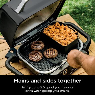 Комбінований кошик для хрустких продуктів, ємність 2.5 кварти, сумісний з грилями Ninja Woodfire (серія OG700), антипригарне покриття, чорний