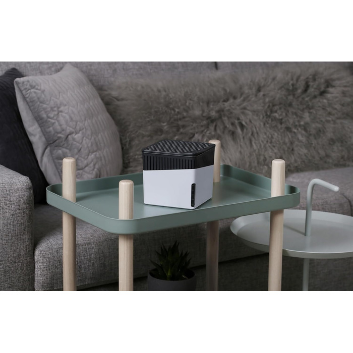 Кімнатний осушувач повітря Cube 1000 г Білий осушувач зменшує цвіль і запахи Піддон для крапель Багаторазовий знищувач вологи без