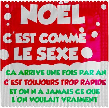 Набір із 5 кумедних презервативів кумедна ідея подарунка для веселих та незабутніх моментів виготовлені з тонкого та міцного латексу надруковано у Франції (Різдво 1)