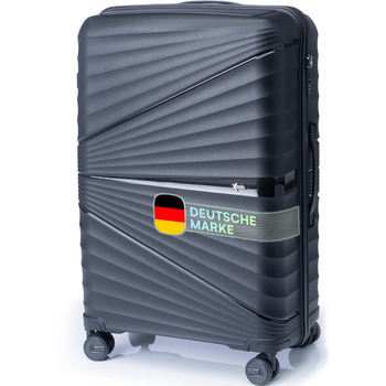 Валіза Xonic Hard Shell Suitcase M на 40 л - стійка до пошкоджень поліпропіленова валіза на колесах з подвійними колесами, що обертаються на 360, та замком TSA - дорожня валіза чорного кольору M (40 л)