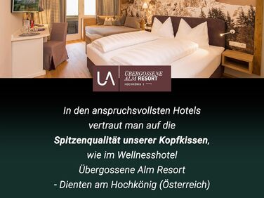 Подушка ZOLLNER зі 100 пір&39я - Зроблено в Німеччині - підходить для алергіків - чохол з високоякісної бавовни - можна прати при температурі до 60C - 70x90 см - готельна якість 70 x 90 см