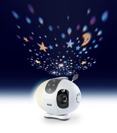 Радіоняня з камерою, зіркова проекція, вільний від високочастотного випромінювання в режимі Eco, радіус дії макс, 410