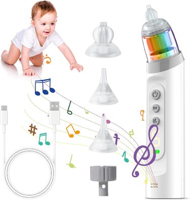 Електричний назальний аспіратор Unipampa, назальний аспіратор-пилосос Baby, електричний назальний аспіратор із 5 рівнями всмоктува