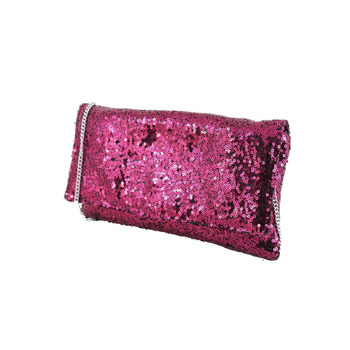 Блискуча вечірня сумочка-клатч з паєтками, бордовий