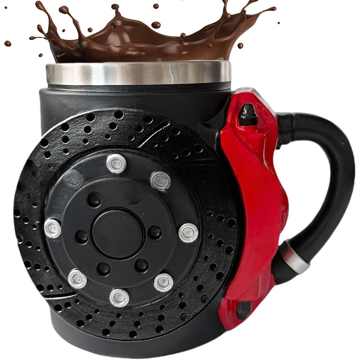 Оригінальні кавові кружки Гальмівний диск Кружка з нековзною основою на кожен день народження, Різдво