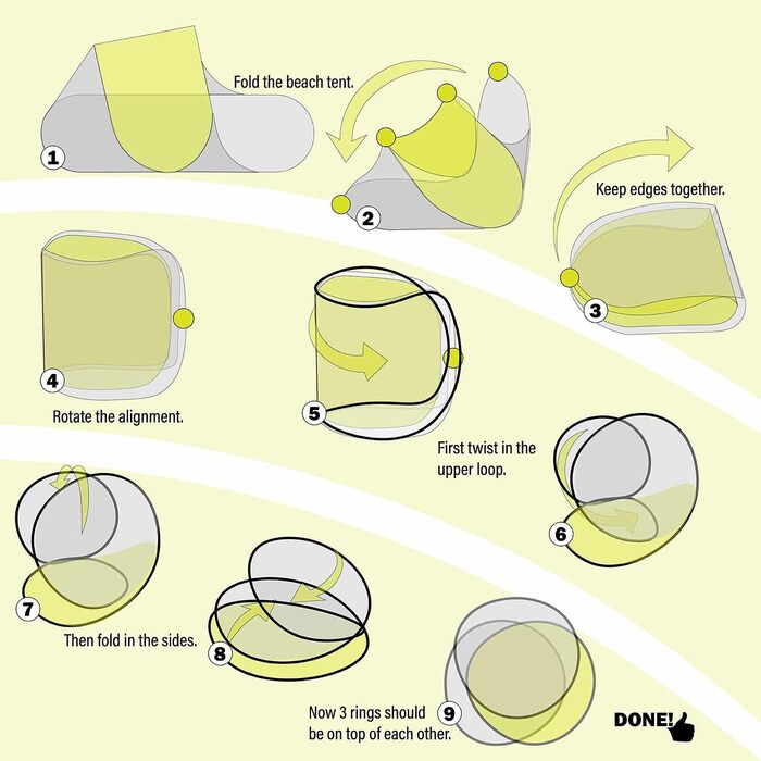 Пляжний намет, що розкладається, вітрозахисний намет на пляжі, блискавично швидкий, самовстановлюваний сонцезахисний намет, автоматичний намет із захистом від ультрафіолету, зелений