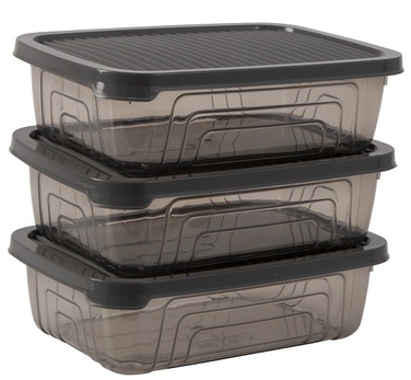 Набір контейнерів Herevin Style Grey 0.6 л (162331-012) (6988936)