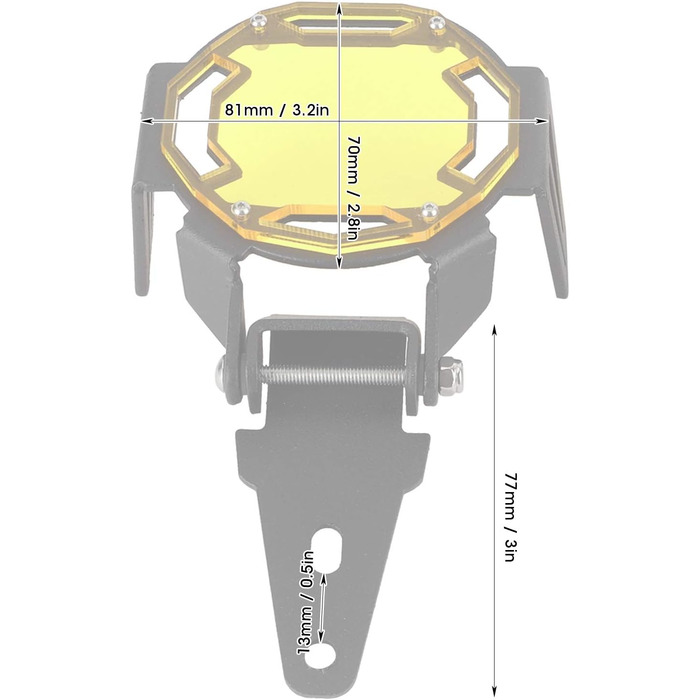 Протектор протитуманних фар для мотоциклів KIMISS, захист протитуманних фар для мотоциклів, захисний чохол для світлодіодної лампи, підходить для R1200GS/R1250GS Adventure LC тощо (жовтий)